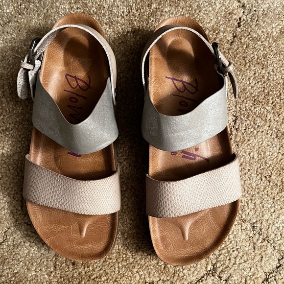 Blowfish Malibu Shoes - Blowfish Women's Gray and Tan Sandals